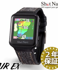 ☆超值2年保修优惠☆ShotNavi AIR EX（黑色）ShotNavi AIR EX 高尔夫手表测距仪 GPS高尔夫导航 生活防水 父亲节礼物 高尔夫用品 手表 日本职业高尔夫协会推荐 父亲节
