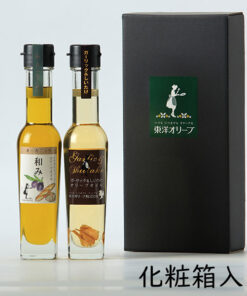 舒心风味油套装 FG-21 东洋橄榄 橄榄油 2瓶装 礼品套装 特级初榨橄榄油 风味橄榄油 香菇 包装 缎带 馈赠 答谢 祝贺 回礼
