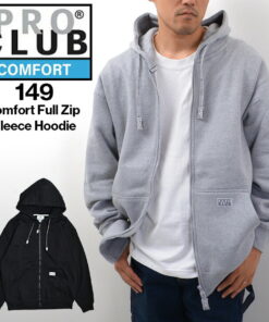 PROCLUB 男士全拉链连帽卫衣 舒适款 #149 女款 大码 纯色 内里抓绒 简约时尚