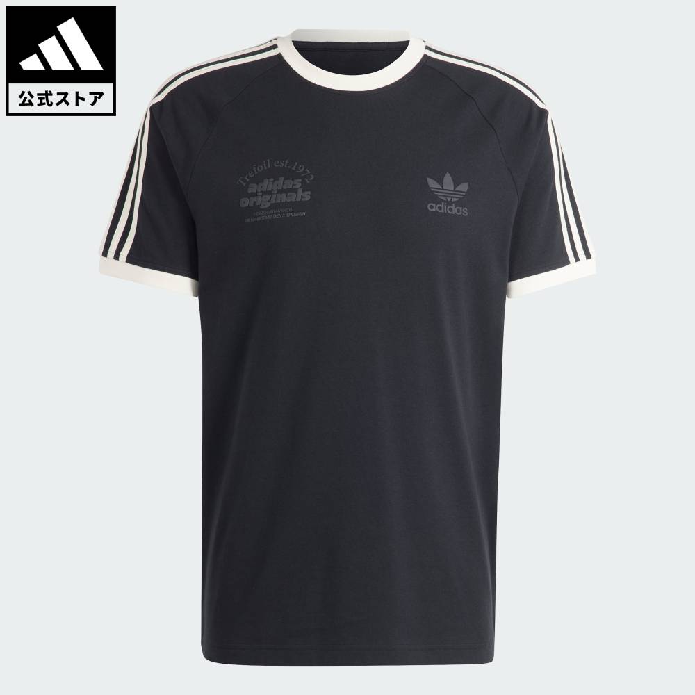 阿迪达斯 adidas 可退货 休闲运动 印花 卡里 T恤 Originals 男士 服装 T恤 黑色 IS1413