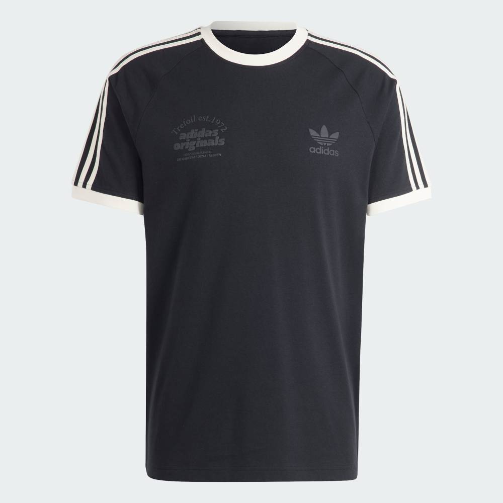 阿迪达斯 adidas 可退货 休闲运动 印花 卡里 T恤 Originals 男士 服装 T恤 黑色 IS1413 - 图片 2