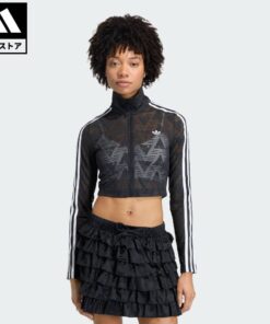 阿迪达斯 adidas 可退货 休闲风 Firebird Classic 系带运动夹克 Originals 女装 运动服 运动衫 黑色 KD0349