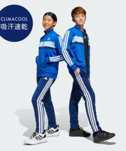 Alternative view of 阿迪达斯 运动服 儿童 套装 女童 男童 130cm 140cm 150cm 160cm adidas 青少年 套装 时尚 女童 男童 黑色 蓝色 浅蓝 CLIMACOOL 速干 运动服 品牌 运动 健身 小学生 小学 初中生 初中 春夏秋