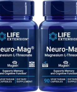 2瓶装 生命延长 Neuro-Mag L-苏氨酸镁 90粒胶囊