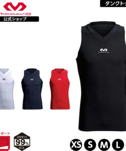 McDavid | V领背心 | 1件装 XS~XL码 男士/男女通用 V领 无袖 防紫外线 黑色 白色 藏青色 猩红色 M885 压缩运动服