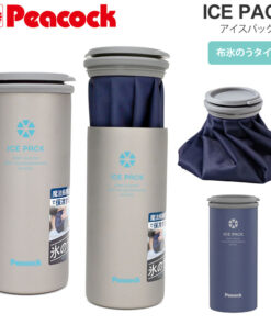 Peacock 冰袋 布质冰袋 降温用品 保冷 防中暑 罐装饮料保温套 不锈钢 藏青色 ABC-50 2025SS 2505wann