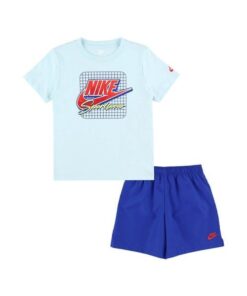 Alternative view of NIKE 儿童款（105-120cm）套装 NIKE NKB B NSW AYG W TAFFETA SHORT 新秀儿童系列 上装 其他上装 蓝色 黑色