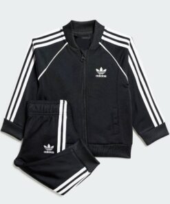 adidas 阿迪达斯 adidas 可退货 Adicolor SST 运动套装 儿童款 阿迪达斯 上衣 其他上衣 黑色