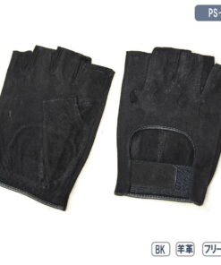 驾驶手套 Leatherax 半指 羊皮 黑色 汽车用 JOYFIT PS-1