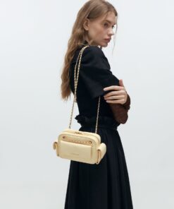 Alternative view of CHARLES & KEITH Duo 杜奥 格纹斜挎包 查尔斯与凯斯 包 斜挎包·腰包 黑色