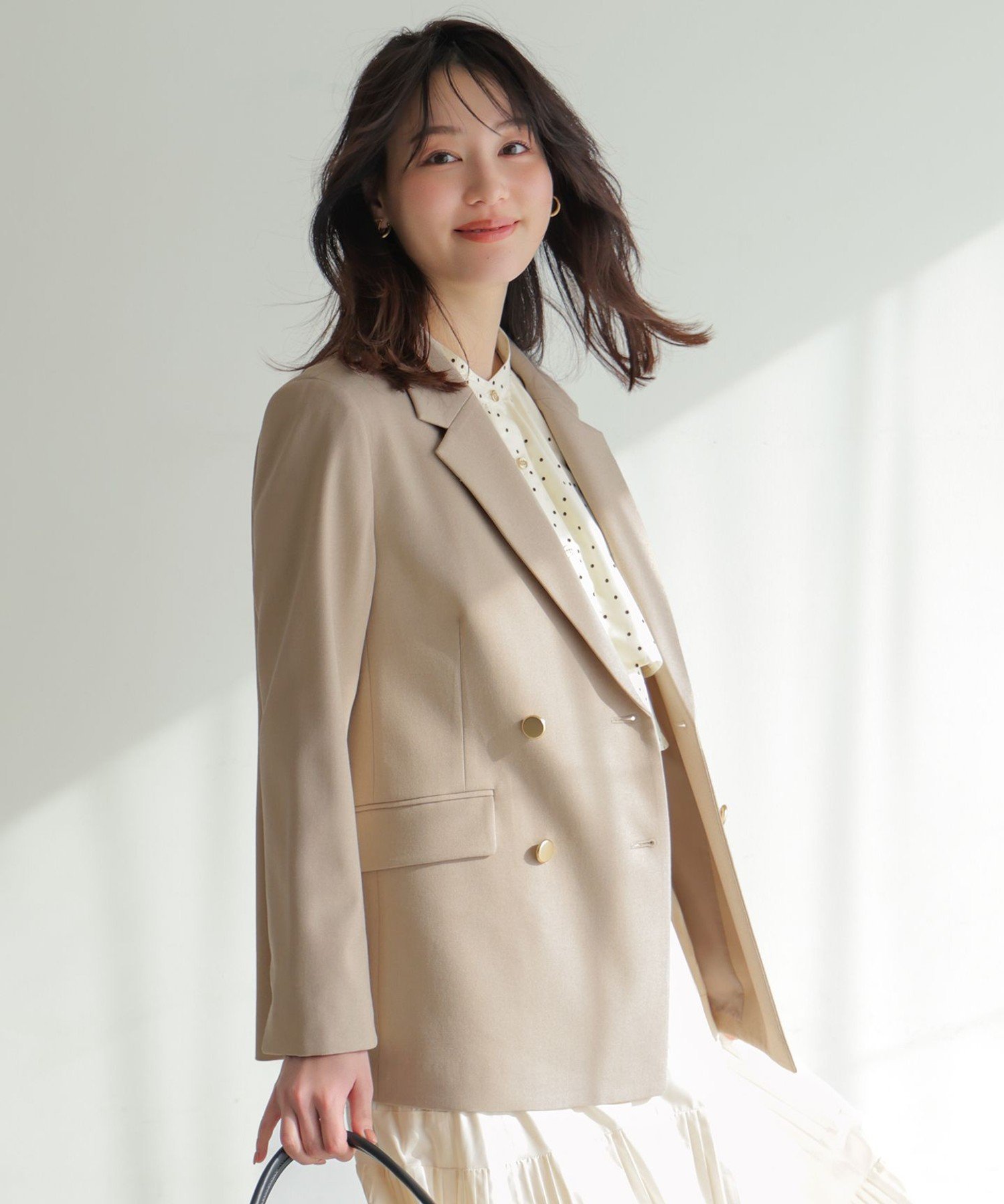 ANY SIS 赞美女士修身剪裁西装外套 ANY SIS 西装外套·外套 修身西装外套·休闲西装 灰色 米色 藏青色 - 图片 3