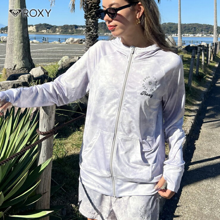 奥特莱斯 ROXY 罗克西 FEEL FREE ZIP RASH 防晒衣 灰色/杏色 S码 M码