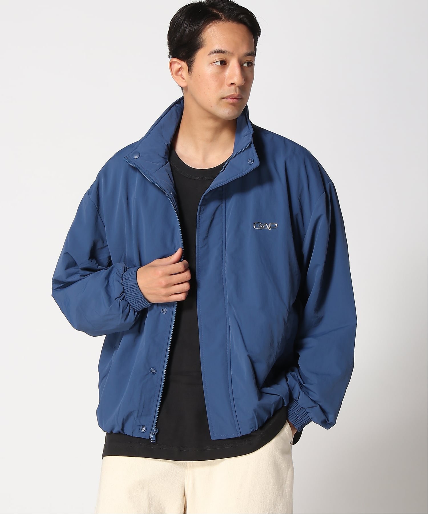 GAP (U)JPN IE NYLON FZ JKT GAP 夹克·外套 短夹克·连帽夹克 蓝色 黑色