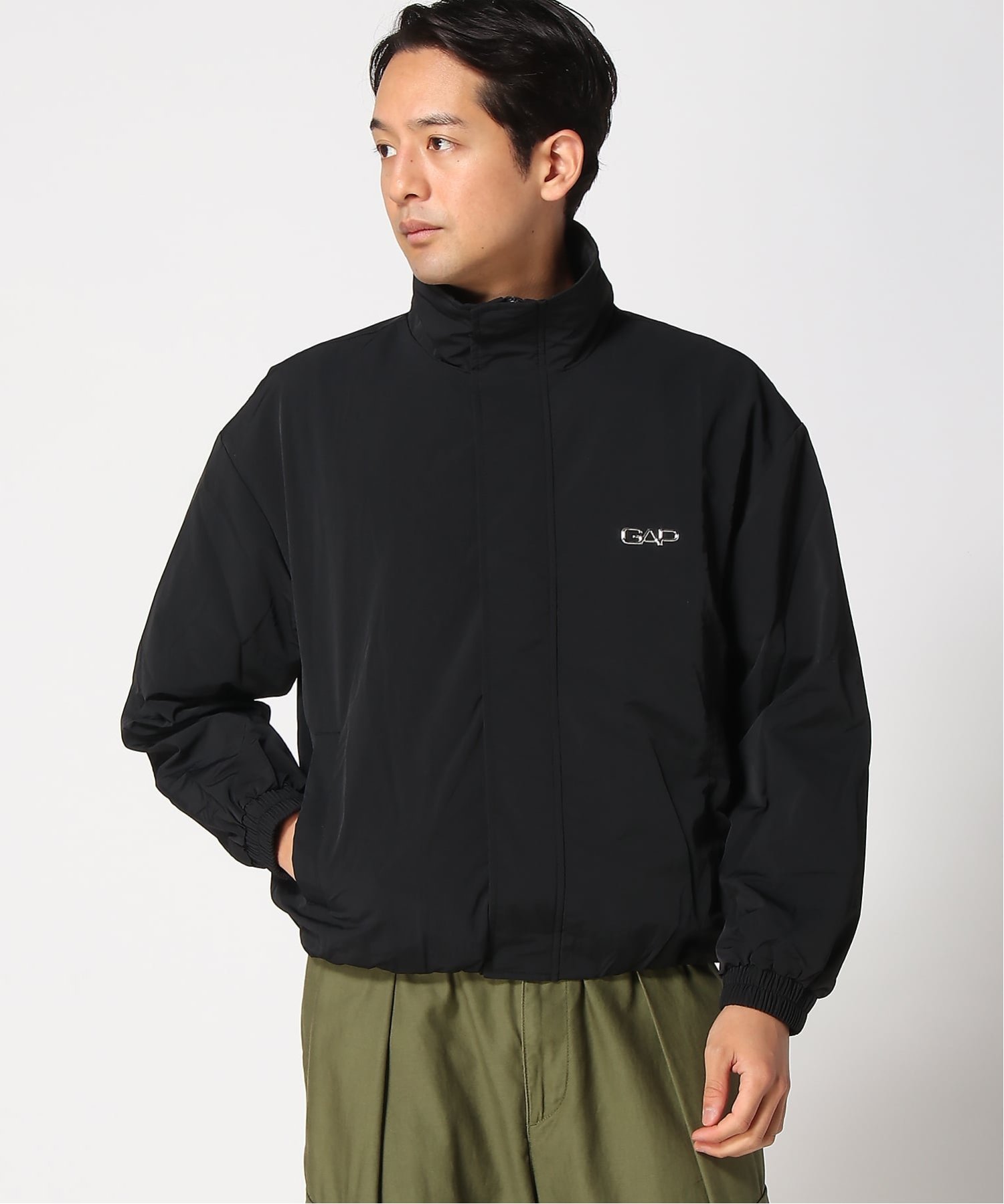 GAP (U)JPN IE NYLON FZ JKT GAP 夹克·外套 短夹克·连帽夹克 蓝色 黑色 - 图片 2