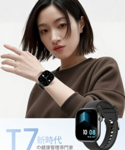 Alternative view of 使用优惠券仅需2108日元！女士智能手表 支持通话 24小时健康管理 1.85英寸大屏幕 Bluetooth 5.4 血氧监测 计步功能 IP68级防水 来电提醒 卡路里消耗 心率监测 音乐控制 兼容iPhone和Android 母亲节礼物 T7