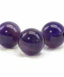 Alternative view of “1串 15厘米” A 紫水晶 8毫米 能量石 散装 天然石 能量石 串装 珠子 带孔 散装 饰品配件 手工饰品配件 材料 天然石珠 能量石珠