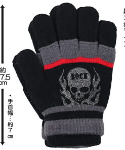 Alternative view of G-REV 层叠针织手套 亮片花纹×ROCK 防滑设计 宽松舒适手套 儿童 童装 手套 入园 入学 接送