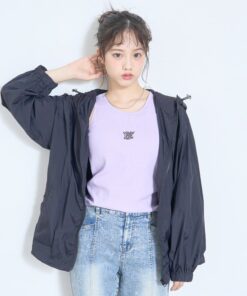 Lovetoxic 尼龙拉链夹克 Narumiya Online 夹克·外套 夹克·短夹克 白色 绿色