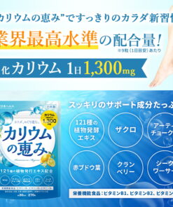 钾的恩惠 钾 高浓度 1,300mg 营养功能食品 保健品 维生素B1 维生素B2 维生素B6 121种植物发酵提取物 石榴 洋蓟叶 红葡萄叶 蔓越莓 270粒 约30天用量 新日本健康 日本国内GMP认证工厂生产 的另一种观点